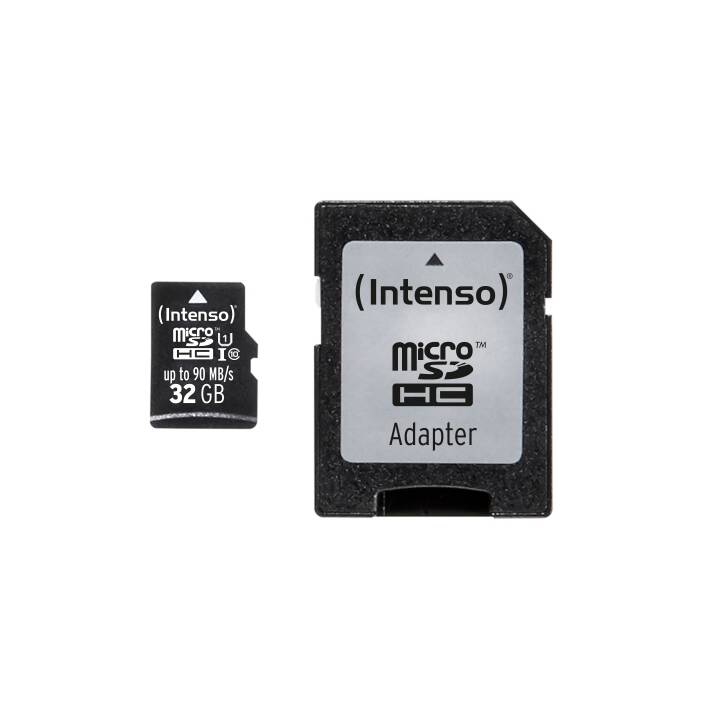 INTENSO MicroSDHC 3433480 (Class 10, 32 Go, 90 Mo/s)