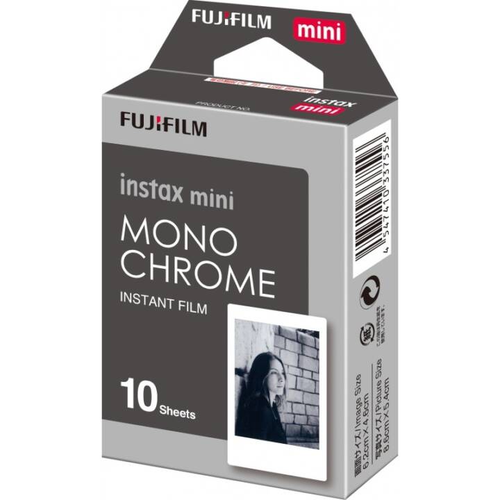 FUJIFILM Monochrome Instax Mini Sofortbildfilm, 10 Blatt