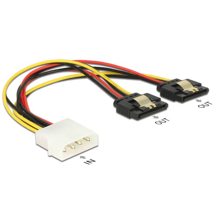 DELOCK 85237 Câble d'alimentation (4 Pin, SATA, 20 cm)