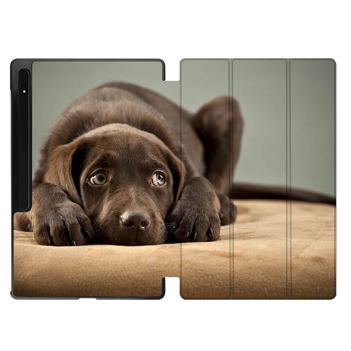 EG Hülle für Samsung Galaxy Tab S8 Ultra 14.6" (2022) - Braun - Hunde