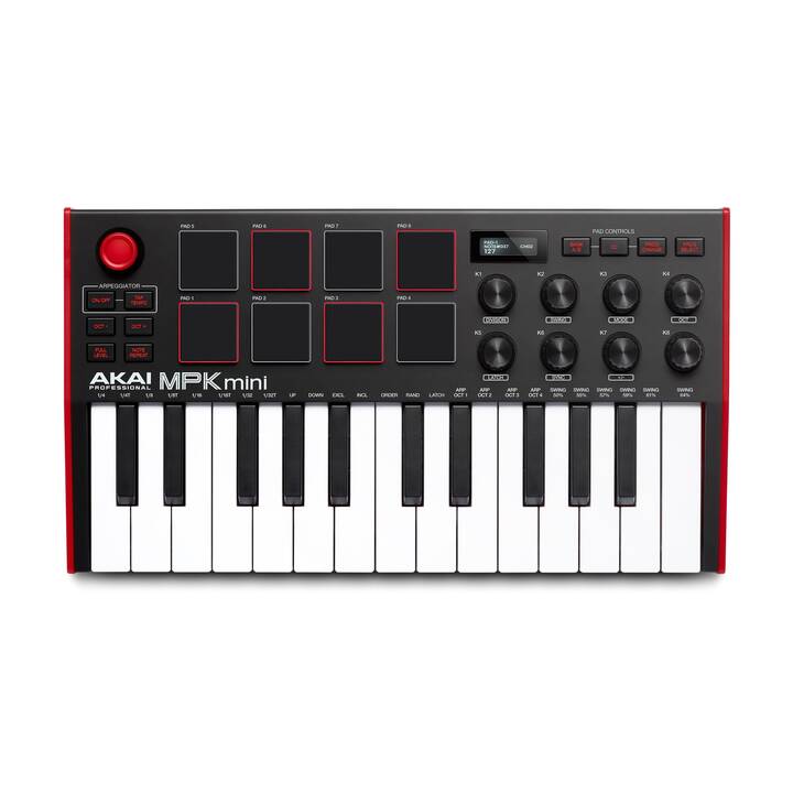 AKAI Keyboard Controller MPK Mini MK3 (Noir, Rouge)
