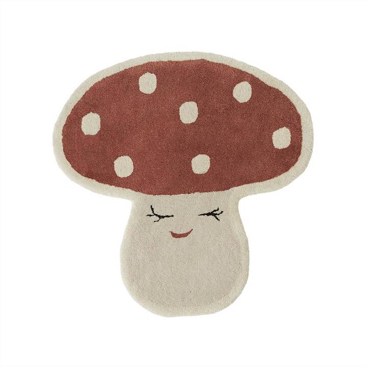 OYOY Tappeto per bambino Mushroom (Multicolore, 77 x 75 cm)