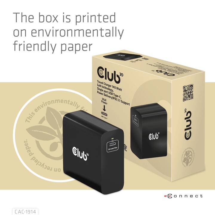 CLUB 3D CAC-1914 Chargeur mural (USB-C)