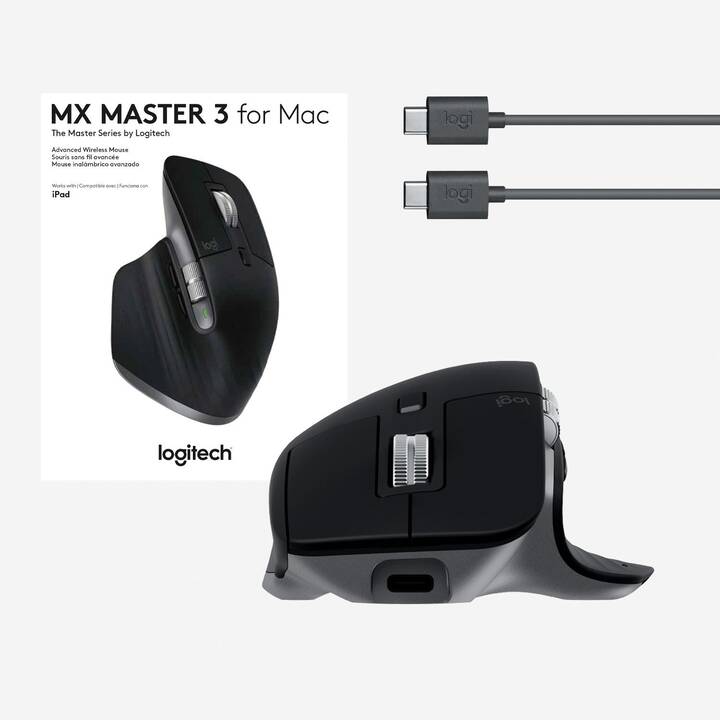 LOGITECH MX Master 3 for Mac Souris (Sans fil, Office)