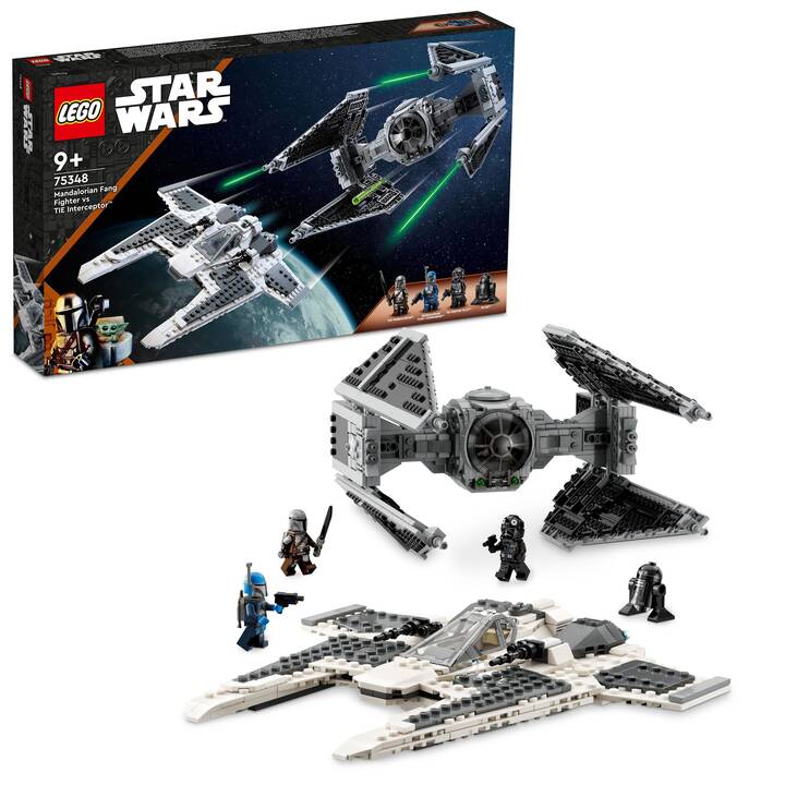 LEGO Star Wars Le chasseur Fang Mandalorien contre le TIE Interceptor (75348)