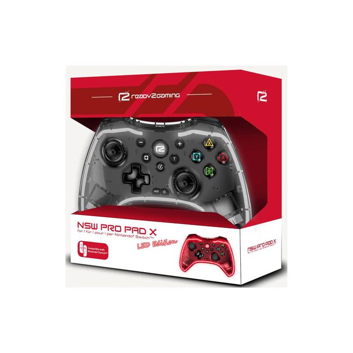 READY2GAMING NSW Pro Pad X LED-Edition Manette (Transparent)