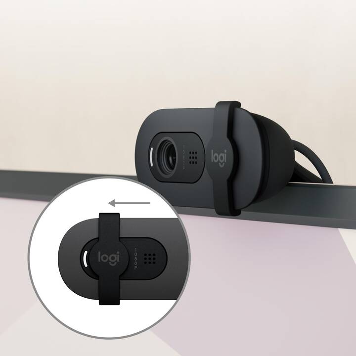 LOGITECH BRIO 105 Webcam (1920 x 1080, 1280 x 720, Schwarz)