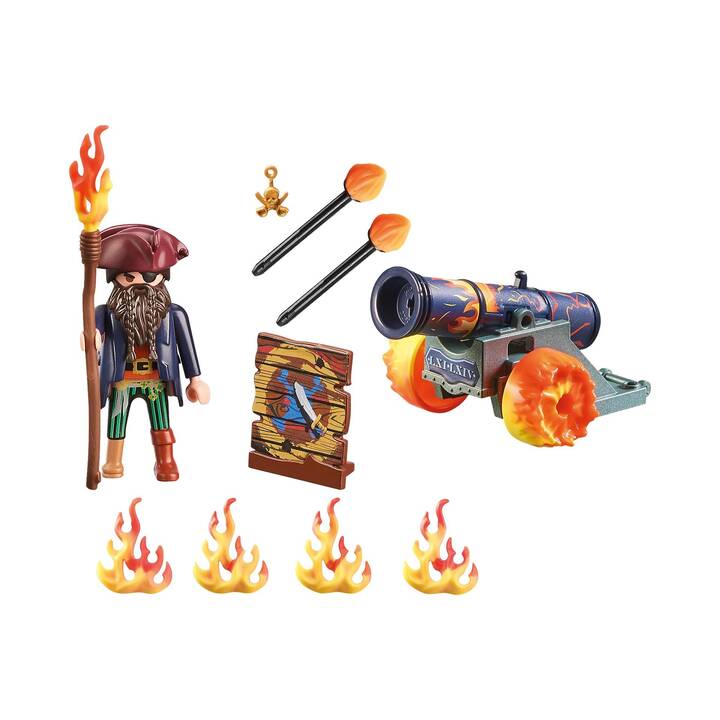 PLAYMOBIL Pirates Pirate et canon de feu (71189)