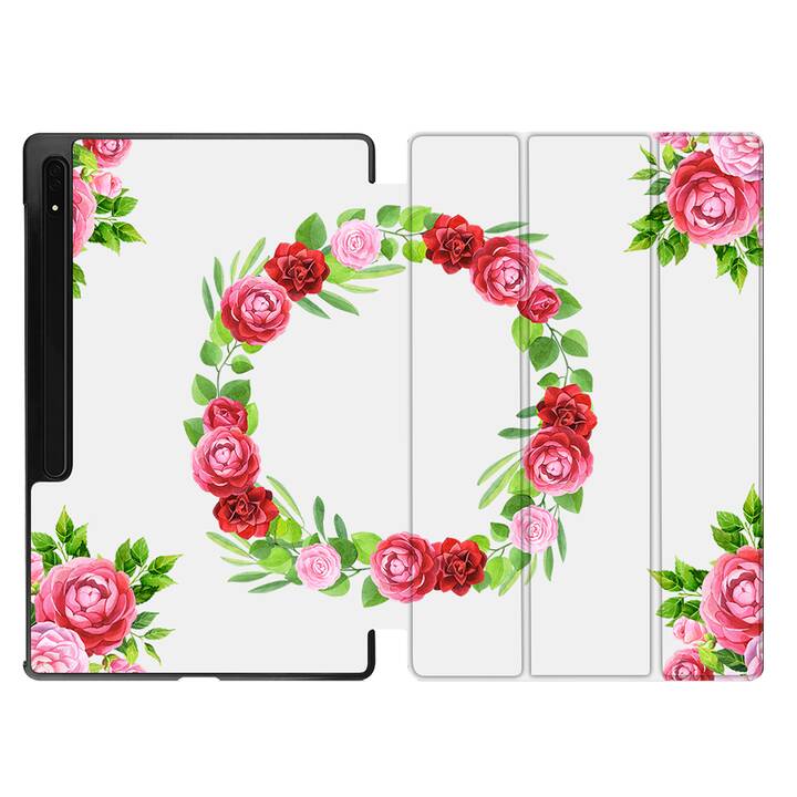 EG Hülle für Samsung Galaxy Tab S8 Ultra 14.6" (2022) - Rosa - Blume