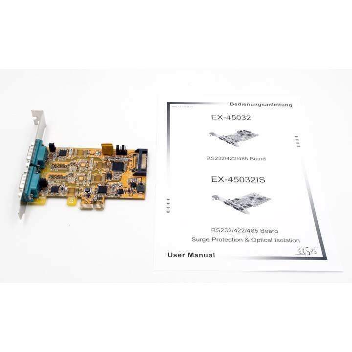 EXSYS Netzwerkadapterkarte (RS-422, RS-485, RS232, DB9)