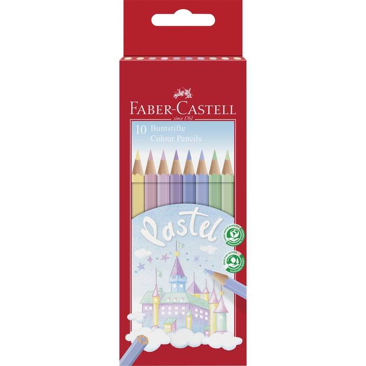 FABER-CASTELL Farbstift Pastell (Mehrfarbig, 10 Stück)