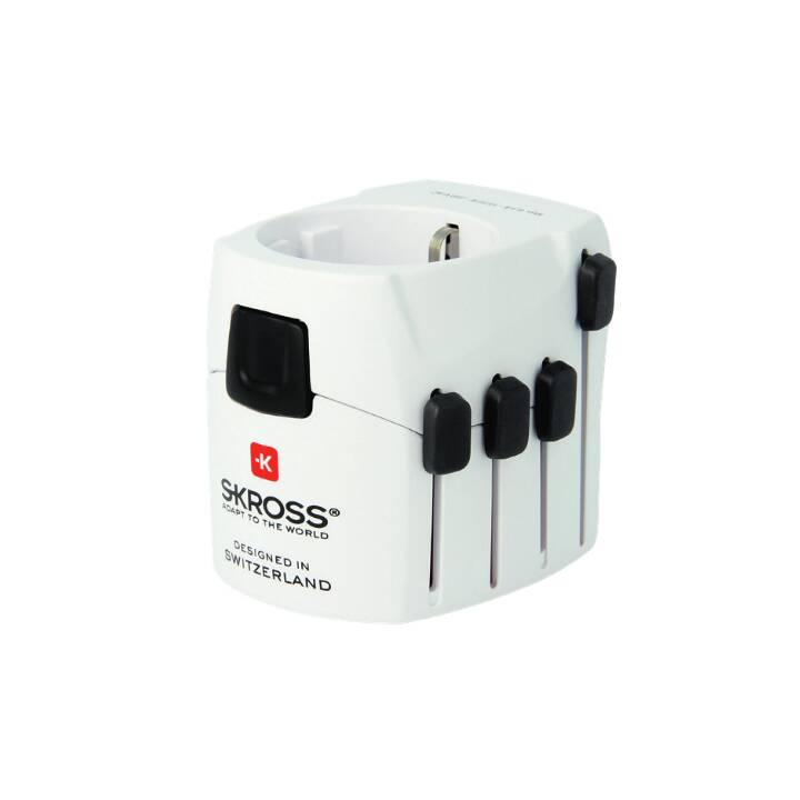 SKROSS Adattatore viaggio PRO+ USB (Europa, Regno Unito, Brasile, Italia, USA, Australia, Svizzera, China / Europa, Regno Unito, Giappone, Brasile, Italia, USA, Australia, China, Svizzera)