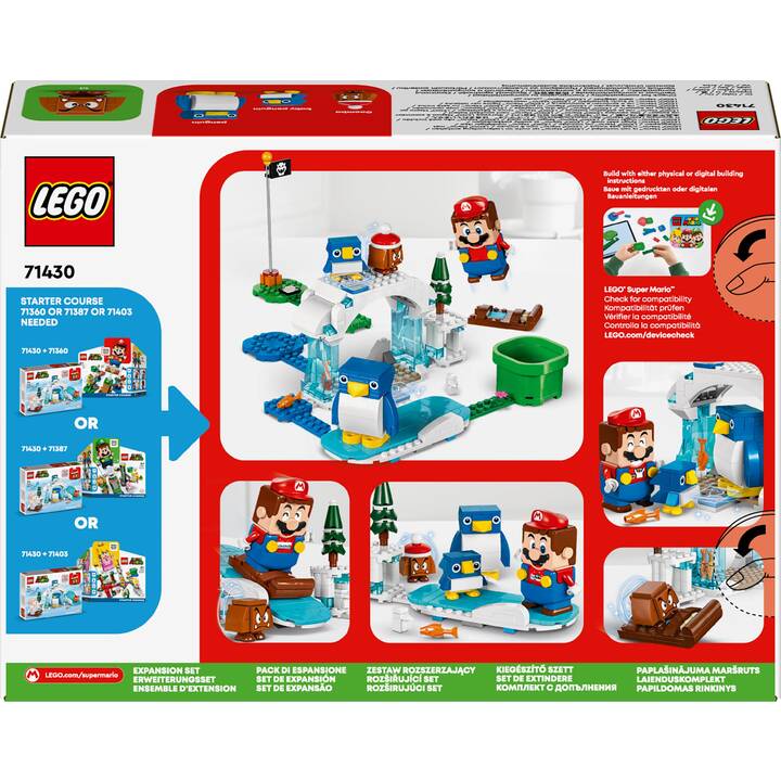 LEGO Super Mario nsemble d’extension Aventure dans la neige pour la famille Pingouin (71430)