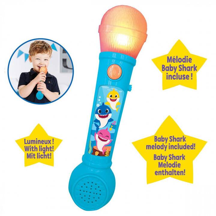 LEXIBOOK Microfono per bambini Baby Shark (Multicolore)