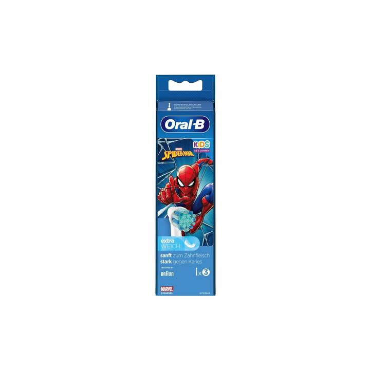 ORAL-B Zahnbürstenkopf Spiderman (Extra weich, 3 Stück)