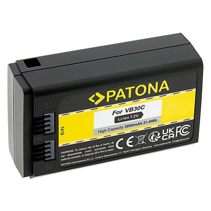 2 Batteries PATONA Compatibles Insta360 Ace / Ace Pro - 1750mAh, 3.85V - Protection Intégrée - 4