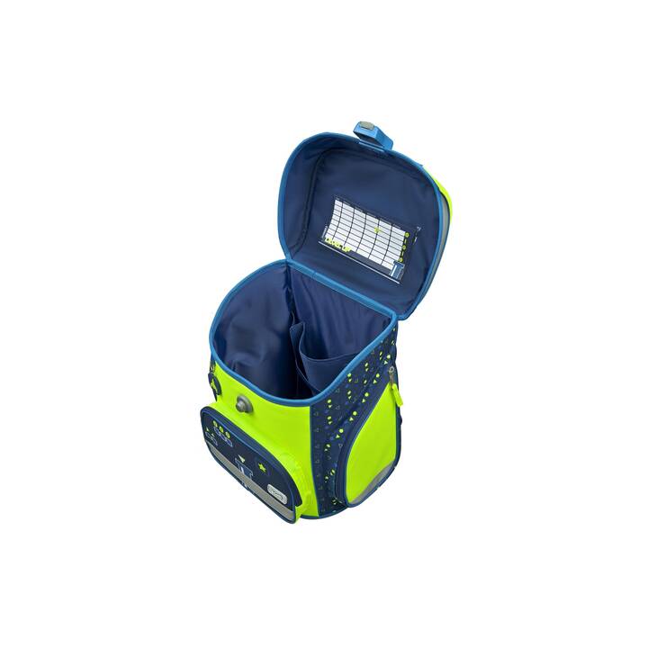 SCOOLI Jeu de sacoches EasyFit Glow (18 l, Vert électrique, Bleu)