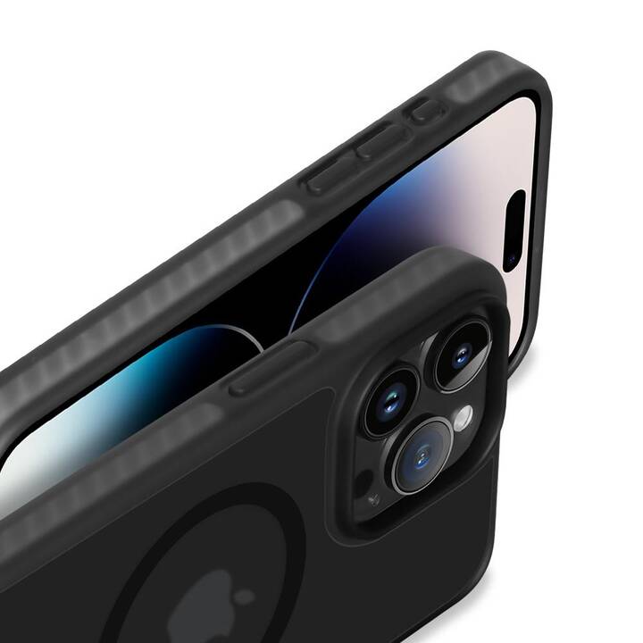 NEVOX Backcover Invisio (iPhone 15 Pro Max, Transparent, Schwarz)