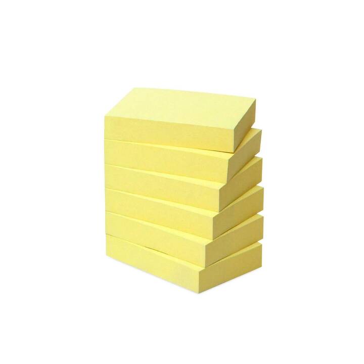 POST-IT Notes autocollantes Recycling (6 x 100 feuille, Jaune)