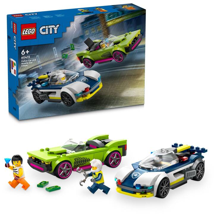 LEGO City La course-poursuite entre la voiture de police et la super voiture (60415)