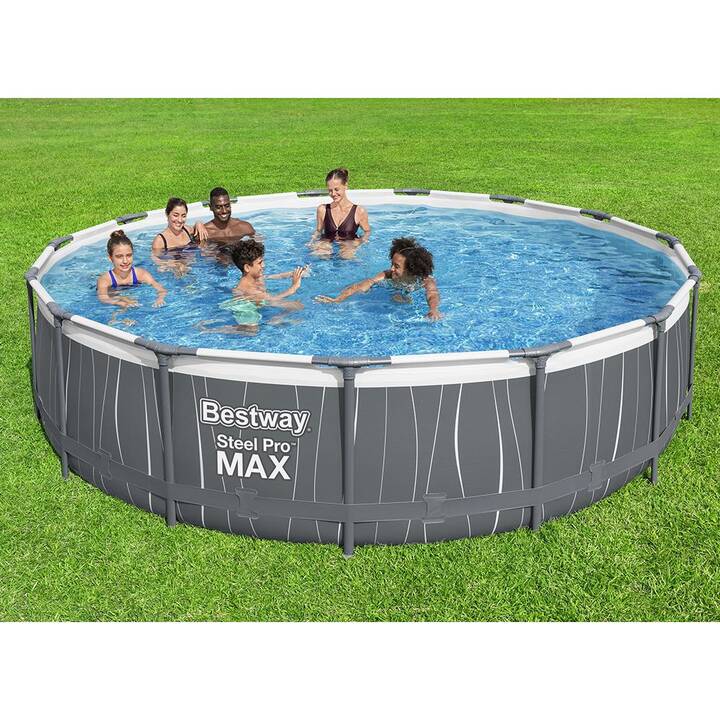 BESTWAY Piscina fuori terra con struttura tubolare in acciaio (457 cm x 107 cm)