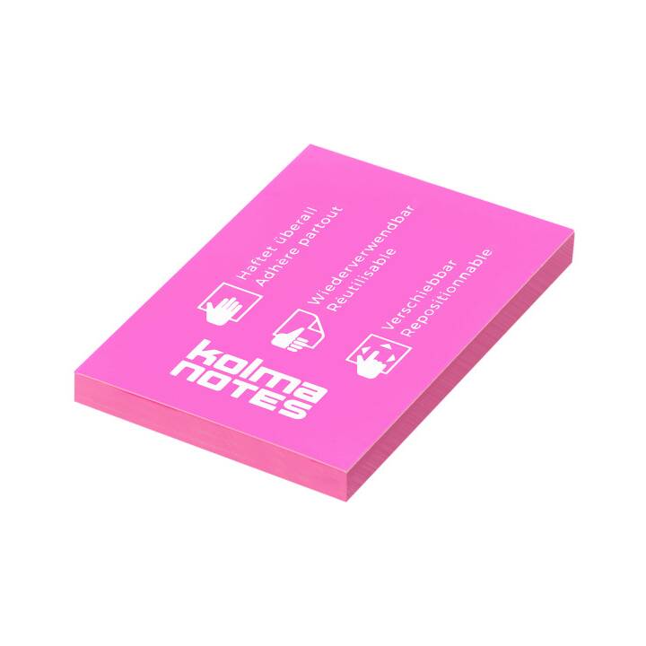 KOLMA Notes autocollantes (52 mm x 7.4 cm, Pink)