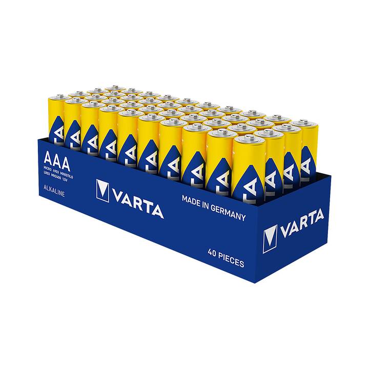 VARTA Longlife Batterie (AAA / Micro / LR03, 40 pièce)