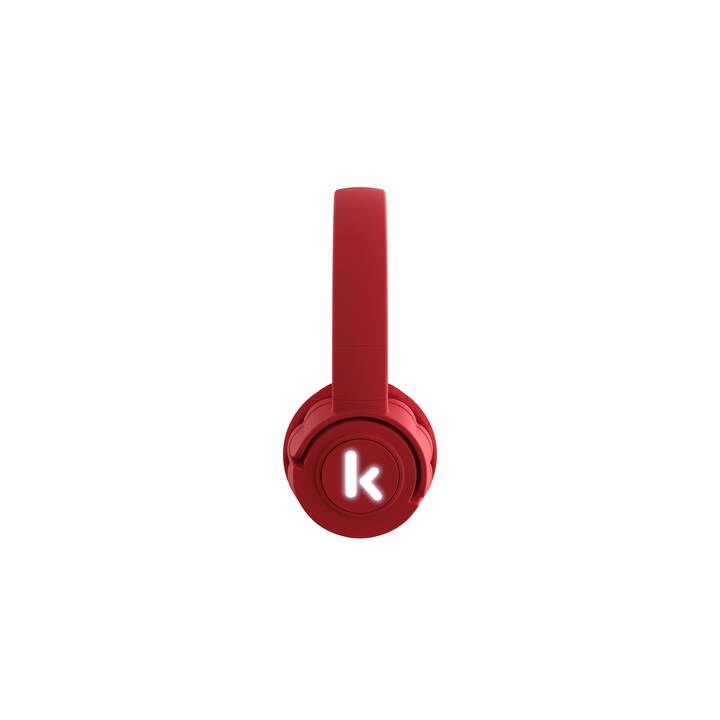 KEKZ Starterset Casque d'écoute pour enfants (On-Ear, Rouge)