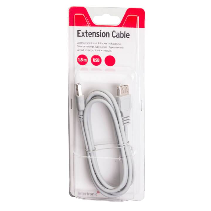 INTERTRONIC Câble USB (USB 2.0 de type A, USB 2.0 de type A, 1.8 m)