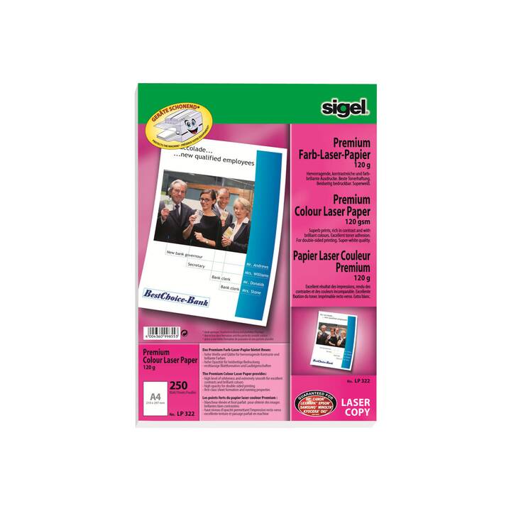 SIGEL Premium Carta per stampanti & fotocopiatrici (250 foglio, A4, 120 g/m2)