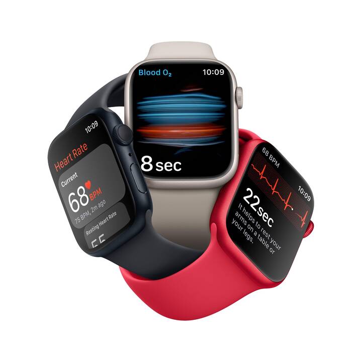 APPLE Watch Series 8 GPS (41 mm, Aluminium, Galileo, Beidou, QZSS, GLONASS, GPS)