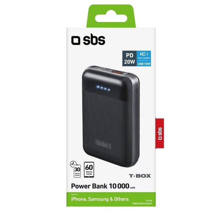 SBS Powerbank 20W (10000 mAh, Power Delivery)