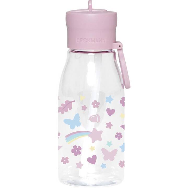 BECKMANN Trinkflasche (0.4 l, Transparent, Rosa)