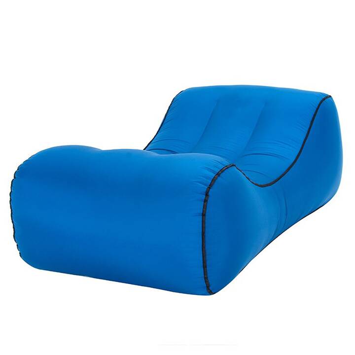EG canapé gonflable - bleu - 190cmx85cmx45cm
