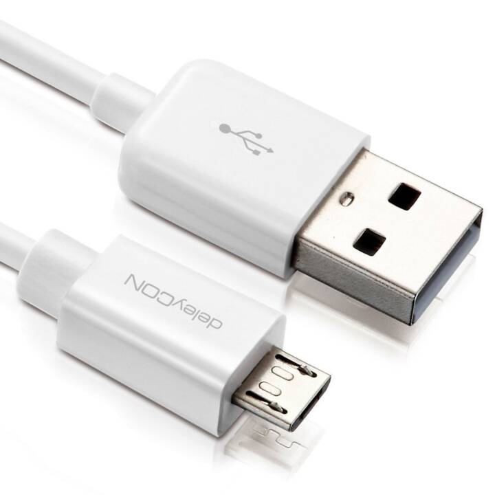 DELEYCON MK-MK424 Cavo USB (Micro USB 2.0 di tipo B, USB 2.0 di tipo A, 3 m)