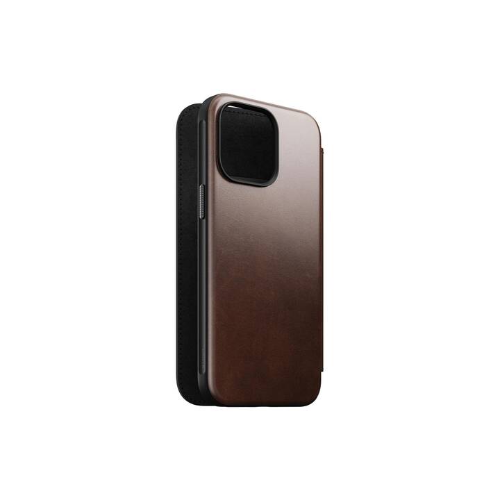 NOMAD GOODS Flipcover Modern Horween (iPhone 15 Pro Max,  Marrone ruggine)