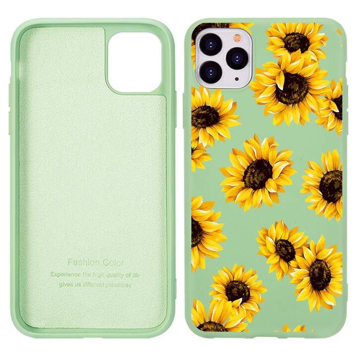 EG Huelle für iPhone 13 Pro Max 6.7" (2021) - grün - Sonnenblumen