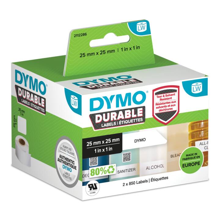 DYMO LabelWriter Etikettenrolle (2 Stück, 25 mm x 21.25 m)