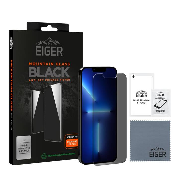 EIGER Verre de protection d'écran Mountain Glass Black (iPhone 13 Pro Max)