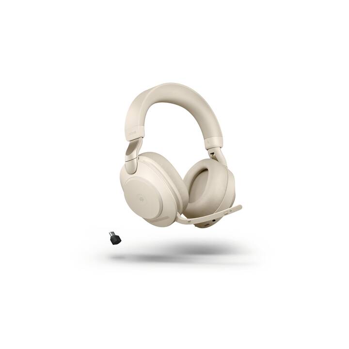 JABRA Office Headset Evolve2 85 Link 380c MS (On-Ear, Kabellos, Beige)