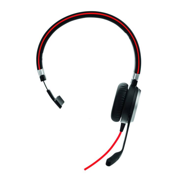 JABRA Office Headset Evolve 40 UC (On-Ear, Kabel, Schwarz)