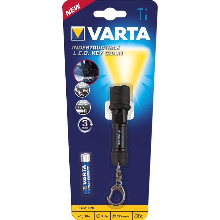 VARTA Lampes de poche Indestructible LED Key Chain Light