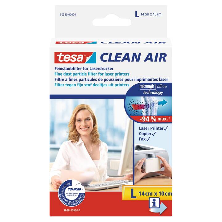 TESA Clean Air L Filtre anti-poussière fin (Blanc)