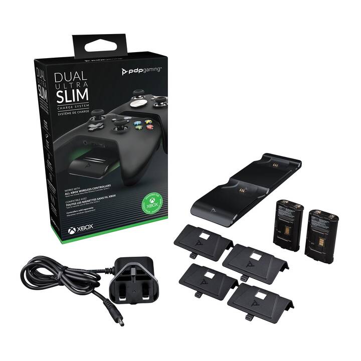 PDP Dual Ultra Slim Base de recharge (Microsoft Xbox Series S, Microsoft Xbox Series X, Microsoft Xbox One, Noir)