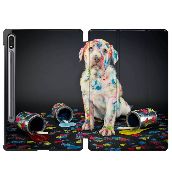EG Coque pour Samsung Galaxy Tab S7 11" (2020) - chiens noirs