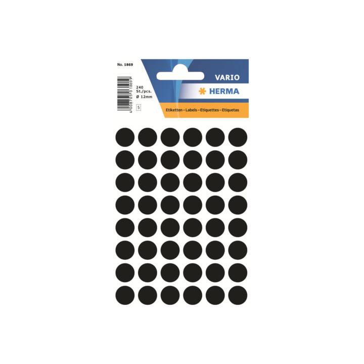HERMA Sticker (Schwarz, 240 Stück)