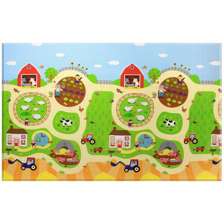 BABY CARE Tappeto da gioco Busy Farm (Lavorato, 140 x 210 cm)