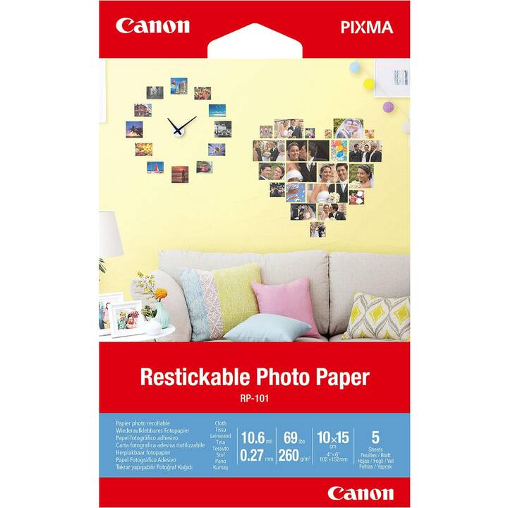 CANON RP-101 Fotopapier (5 Blatt, 100x150 mm, 260 g/m2)