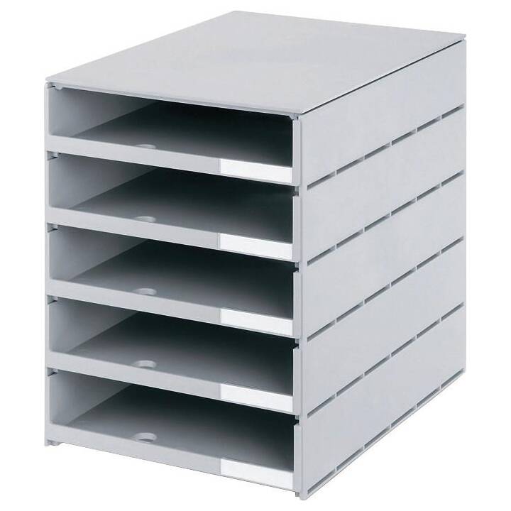 STYRO Büroschubladenbox pro öko (24.3 cm  x 33.5 cm  x 4.9 cm, Grau)