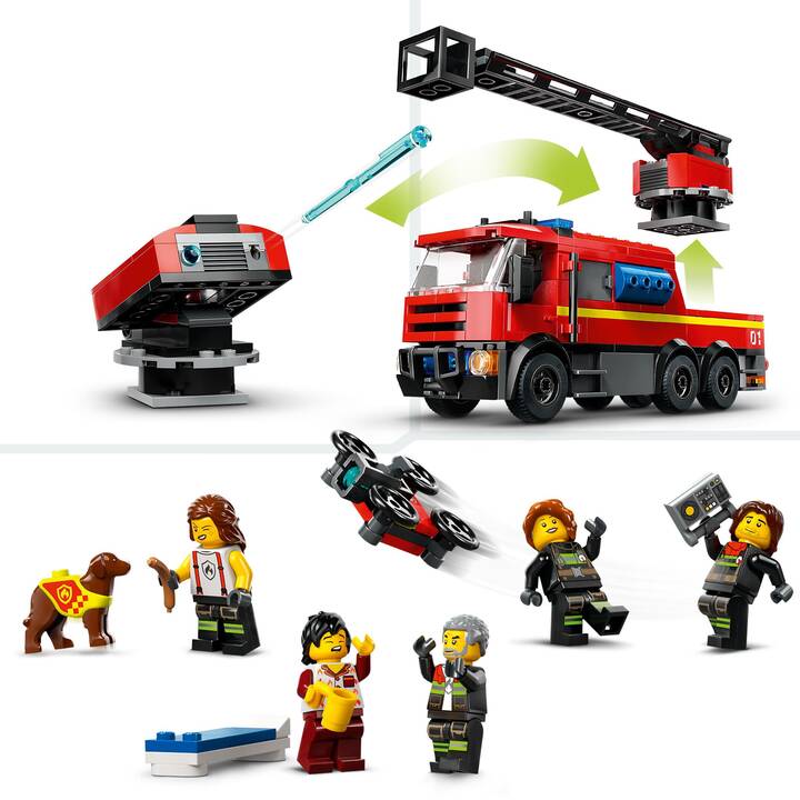 LEGO City La caserne et le camion de pompiers (60414)